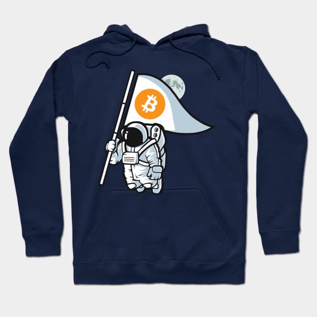 Bitcoin to the Moon - BTC - Crypto apparel Hoodie by Room Thirty Four